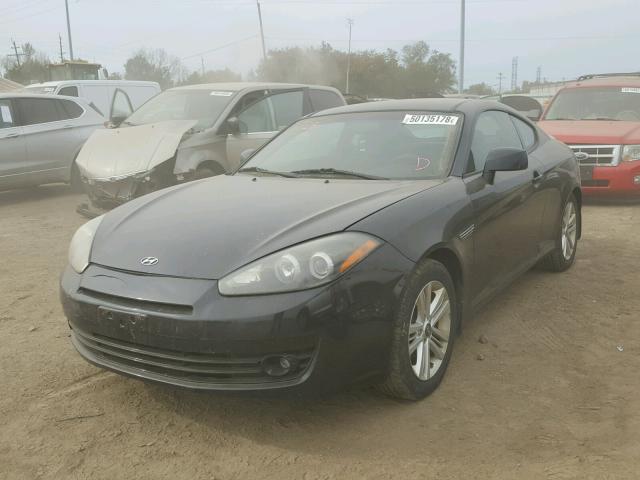 KMHHM66D38U293705 - 2008 HYUNDAI TIBURON GS BLACK photo 2