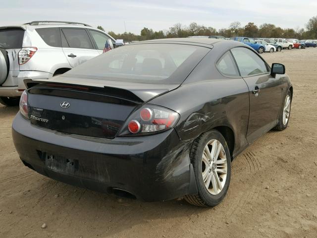 KMHHM66D38U293705 - 2008 HYUNDAI TIBURON GS BLACK photo 4