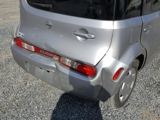 JN8AZ2KR6AT159742 - 2010 NISSAN CUBE BASE SILVER photo 9