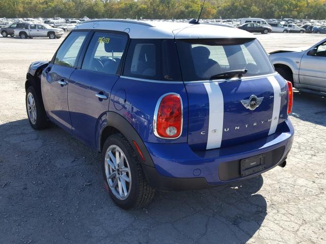 WMWZB3C5XFWM32785 - 2015 MINI COOPER COU BLUE photo 3