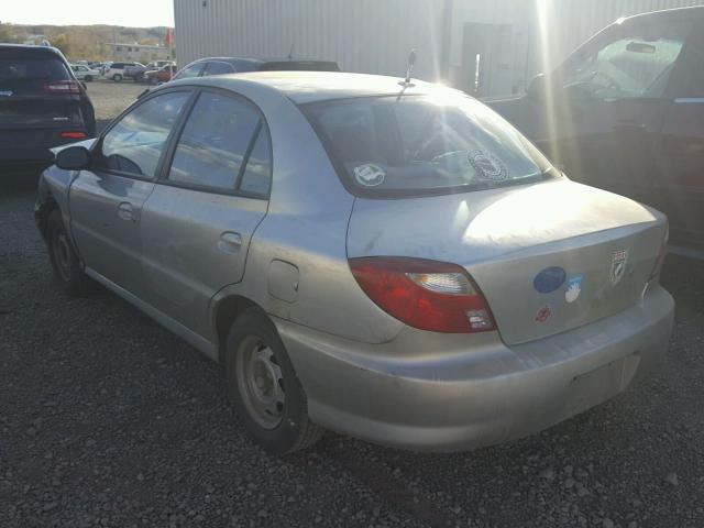 KNADC123016517610 - 2001 KIA RIO SILVER photo 3