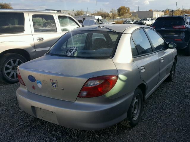 KNADC123016517610 - 2001 KIA RIO SILVER photo 4