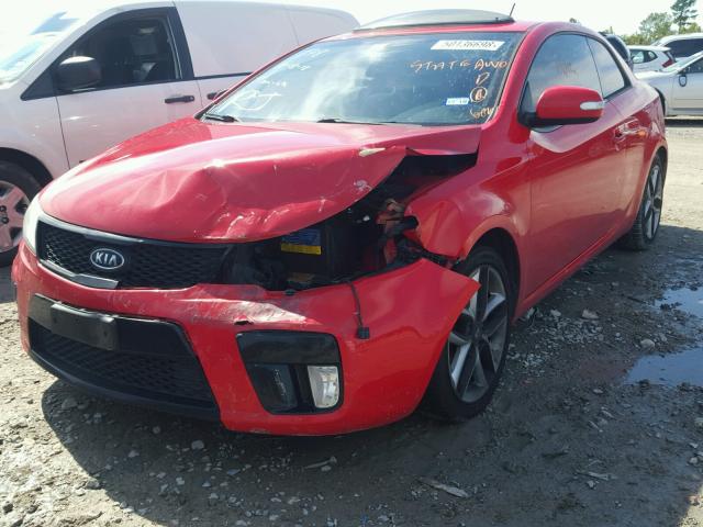 KNAFW6A38A5287593 - 2010 KIA FORTE SX RED photo 2