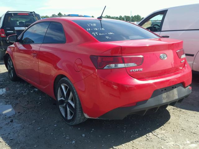 KNAFW6A38A5287593 - 2010 KIA FORTE SX RED photo 3