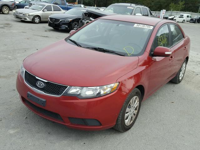 KNAFU4A26A5072957 - 2010 KIA FORTE EX RED photo 2