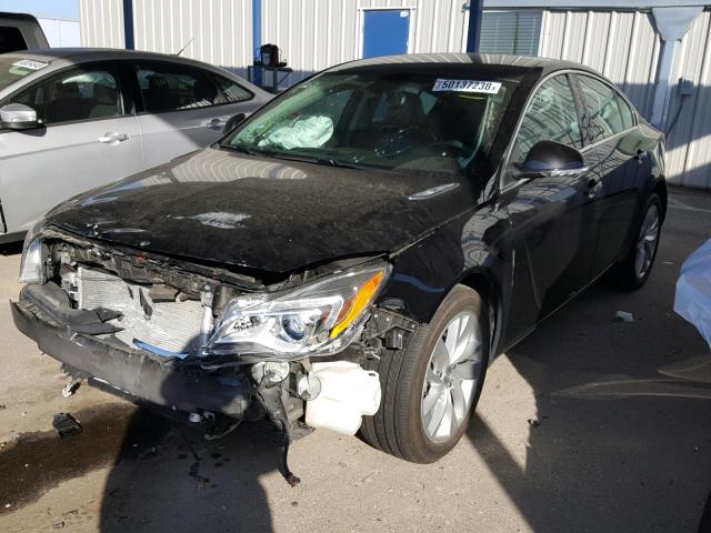 2G4GR5GX1E9174382 - 2014 BUICK REGAL PREM BLACK photo 2