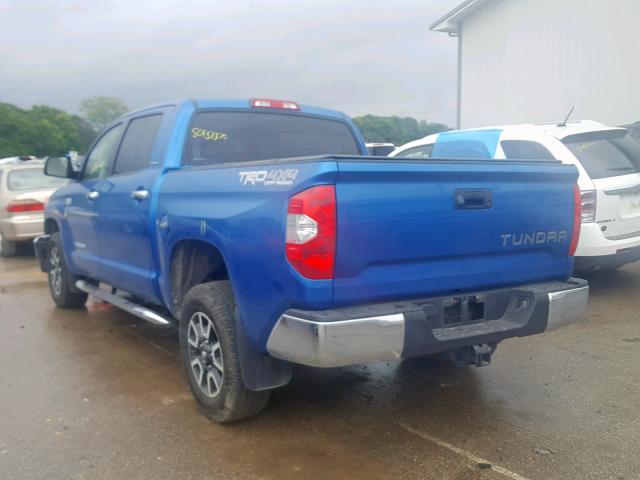 5TFHW5F10HX656491 - 2017 TOYOTA TUNDRA CRE BLUE photo 3