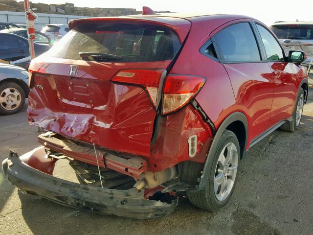 3CZRU5H5XHM710339 - 2017 HONDA HR-V EX RED photo 4