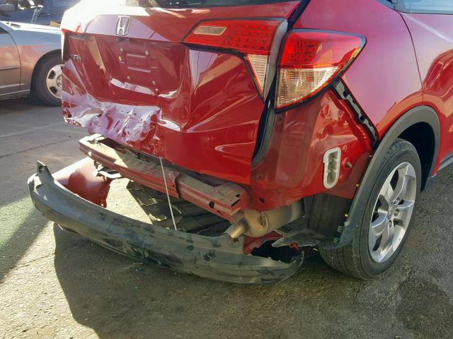 3CZRU5H5XHM710339 - 2017 HONDA HR-V EX RED photo 9