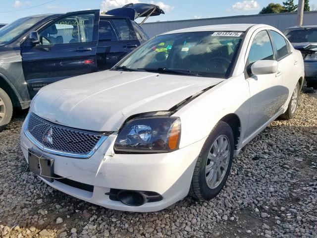 4A32B2FF1BE011019 - 2011 MITSUBISHI GALANT FE WHITE photo 2