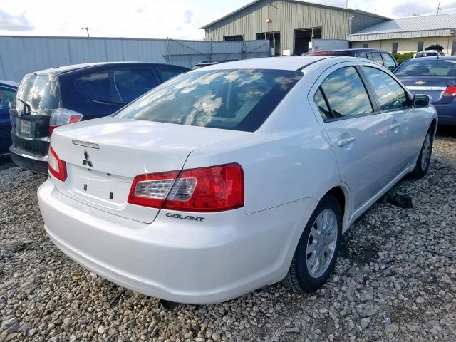 4A32B2FF1BE011019 - 2011 MITSUBISHI GALANT FE WHITE photo 4