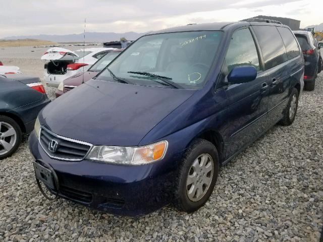 5FNRL18023B055712 - 2003 HONDA ODYSSEY EX BLUE photo 2