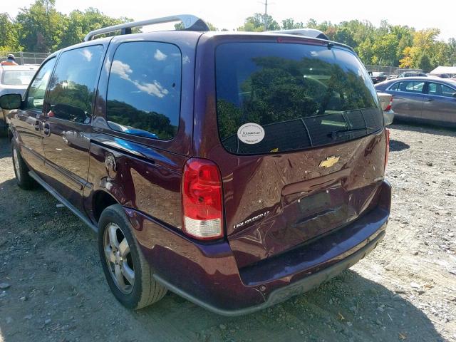 1GNDV33197D117286 - 2007 CHEVROLET UPLANDER L BURGUNDY photo 3