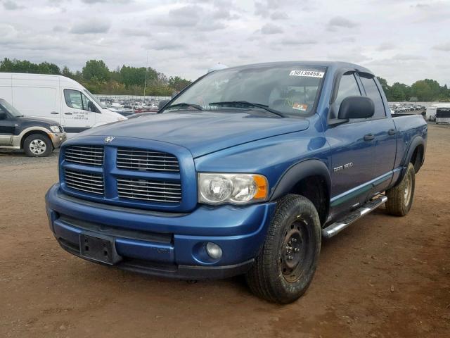 1D7HU18D94J132149 - 2004 DODGE RAM 1500 S BLUE photo 2