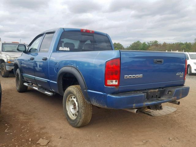 1D7HU18D94J132149 - 2004 DODGE RAM 1500 S BLUE photo 3