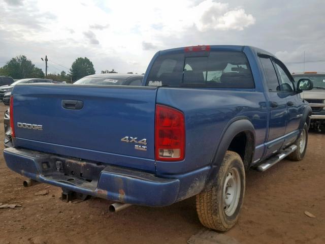 1D7HU18D94J132149 - 2004 DODGE RAM 1500 S BLUE photo 4