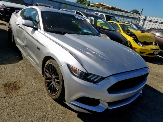 1FA6P8CF3F5431308 - 2015 FORD MUSTANG GT SILVER photo 1