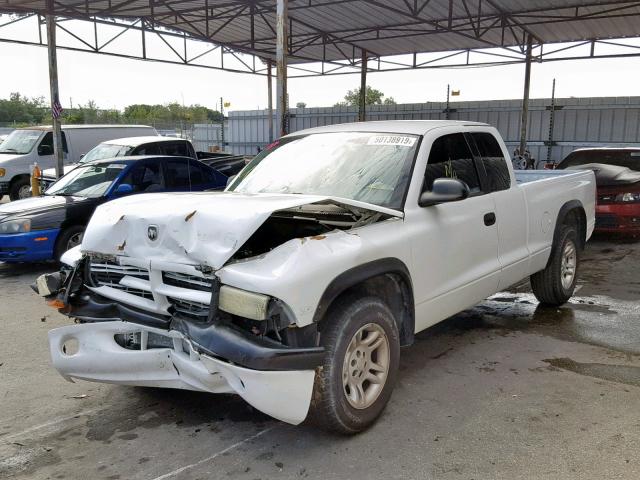 1B7GL22X5WS722797 - 1998 DODGE DAKOTA WHITE photo 2