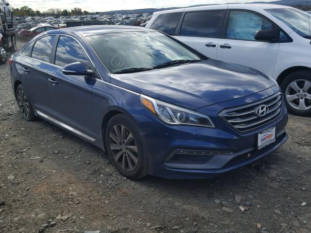 5NPE34AF6FH222982 - 2015 HYUNDAI SONATA SPO BLUE photo 1