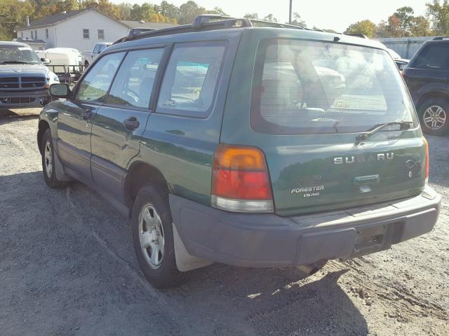 JF1SF6358YH722708 - 2000 SUBARU FORESTER L GREEN photo 3