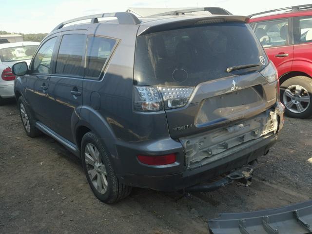 JA4JT3AW6CU002469 - 2012 MITSUBISHI OUTLANDER GRAY photo 3