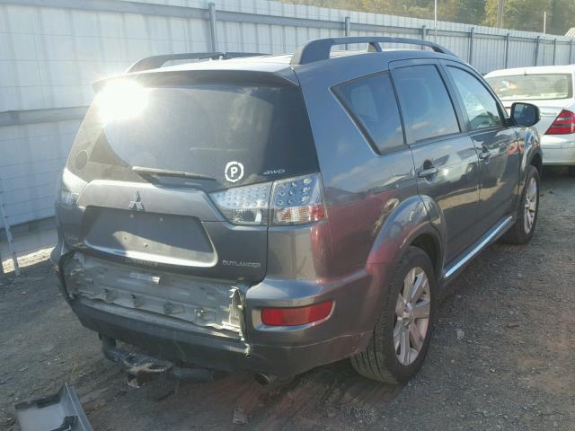 JA4JT3AW6CU002469 - 2012 MITSUBISHI OUTLANDER GRAY photo 4