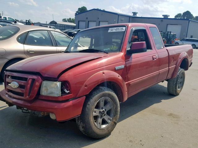 1FTYR44U96PA46536 - 2006 FORD RANGER SUP RED photo 2