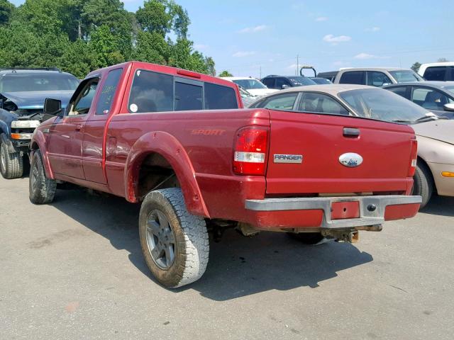 1FTYR44U96PA46536 - 2006 FORD RANGER SUP RED photo 3