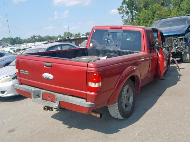 1FTYR44U96PA46536 - 2006 FORD RANGER SUP RED photo 4