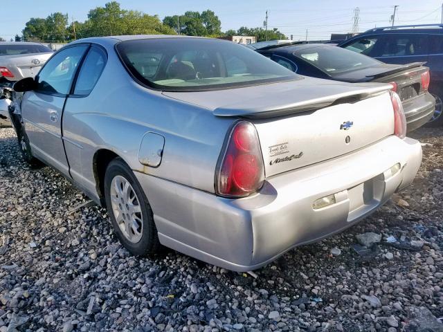 2G1WW12E549202392 - 2004 CHEVROLET MONTE CARL ვერცხლისფერი ფოტო 3