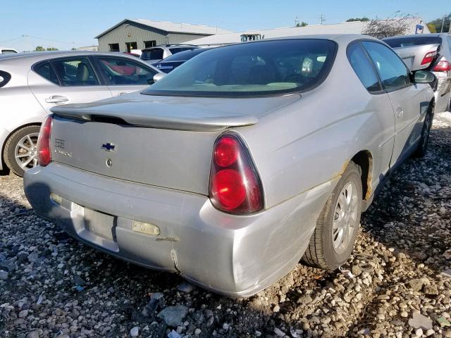 2G1WW12E549202392 - 2004 CHEVROLET MONTE CARL ვერცხლისფერი ფოტო 4