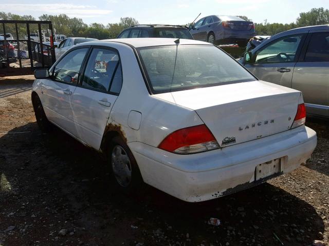 JA3AJ26E73U081509 - 2003 MITSUBISHI LANCER ES WHITE photo 3