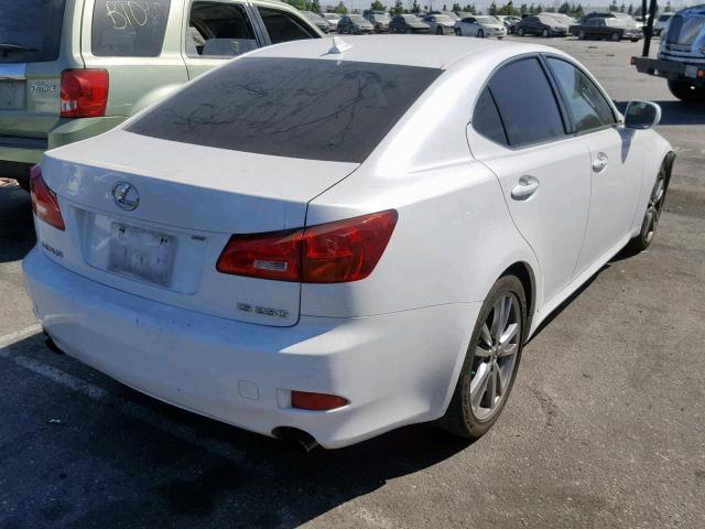 JTHBK262782076689 - 2008 LEXUS IS 250 WHITE photo 4