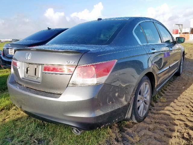 1HGCP3F8XBA001808 - 2011 HONDA ACCORD EXL GRAY photo 4