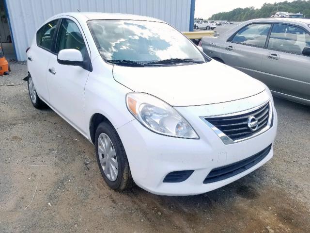 3N1CN7AP7CL822646 - 2012 NISSAN VERSA S WHITE photo 1