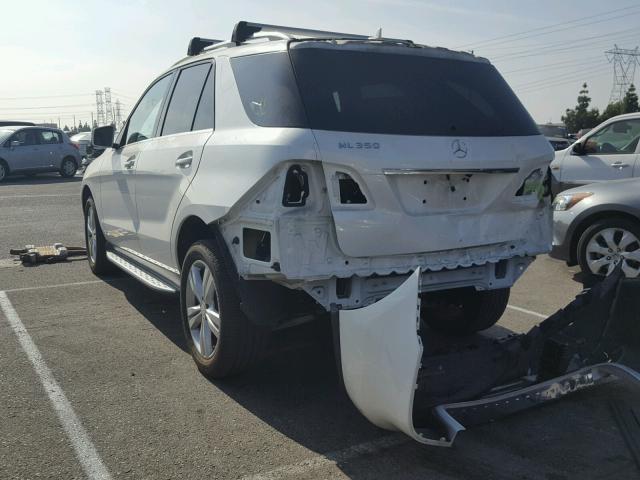 4JGDA5JB4EA276853 - 2014 MERCEDES-BENZ ML 350 WHITE photo 3