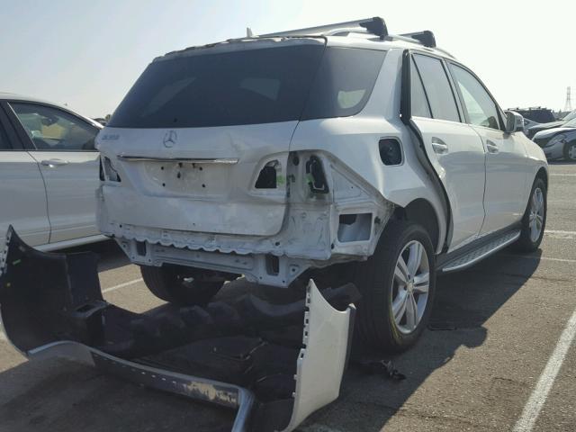 4JGDA5JB4EA276853 - 2014 MERCEDES-BENZ ML 350 WHITE photo 4