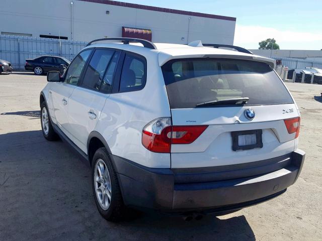 WBXPA73494WB29382 - 2004 BMW X3 2.5I WHITE photo 3