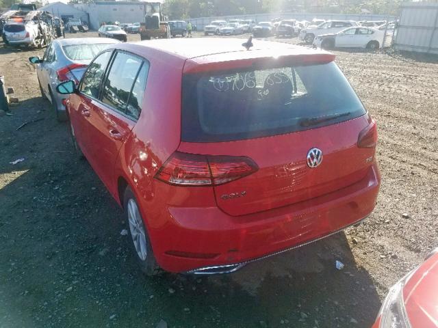 3VWG17AU5JM277762 - 2018 VOLKSWAGEN GOLF S RED photo 3