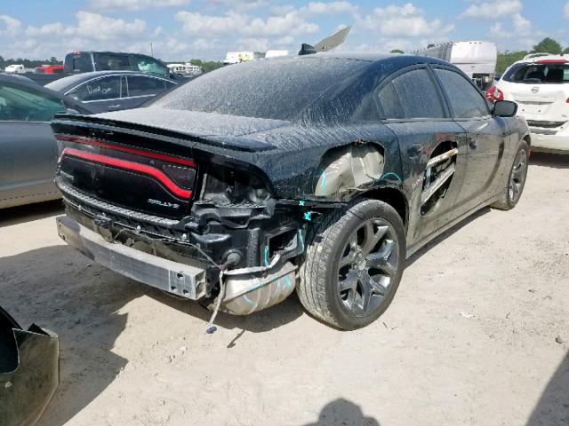 2C3CDXHG8FH886654 - 2015 DODGE CHARGER SX BLACK photo 4