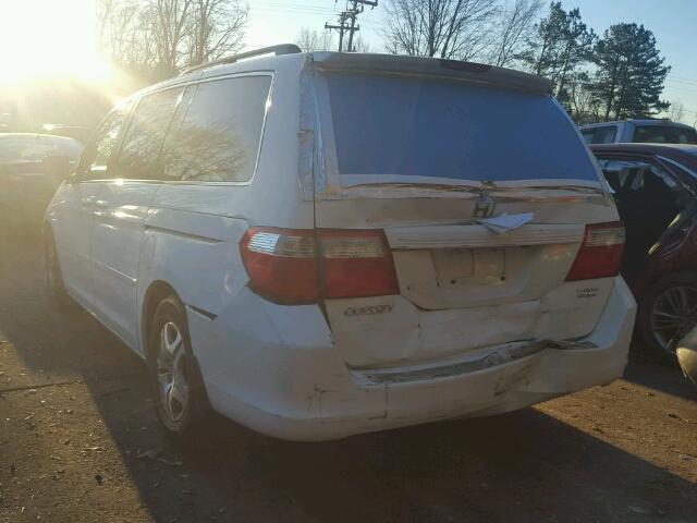 5FNRL387X7B063751 - 2007 HONDA ODYSSEY EX WHITE photo 3