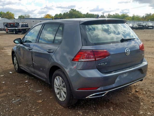 3VWG17AU2JM277945 - 2018 VOLKSWAGEN GOLF S CHARCOAL photo 3