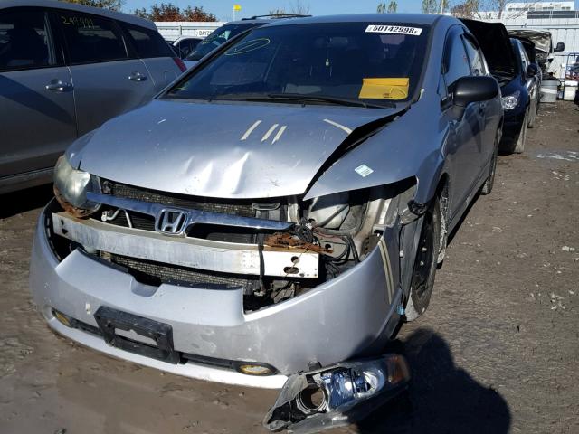 2HGFA15357H016802 - 2007 HONDA CIVIC DX SILVER photo 2