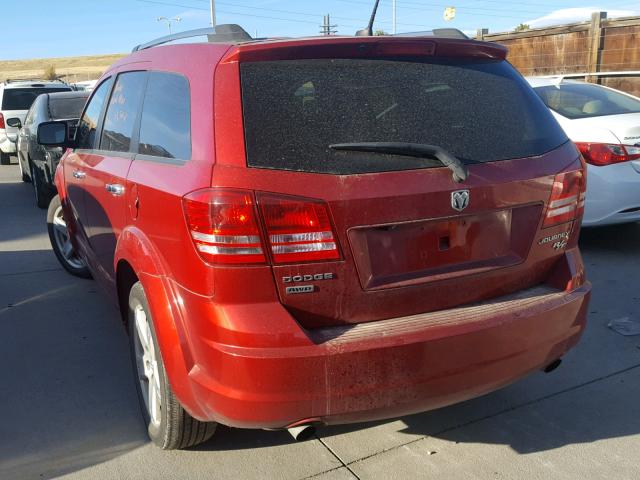 3D4GH67V19T560737 - 2009 DODGE JOURNEY R/ RED photo 3