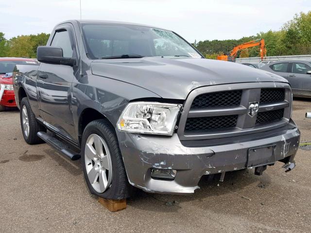 3C6JD6AT9CG196886 - 2012 DODGE RAM 1500 S GRAY photo 1