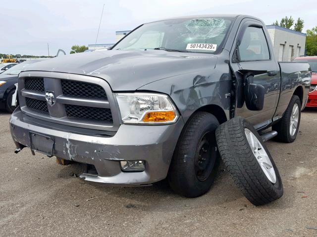 3C6JD6AT9CG196886 - 2012 DODGE RAM 1500 S GRAY photo 2