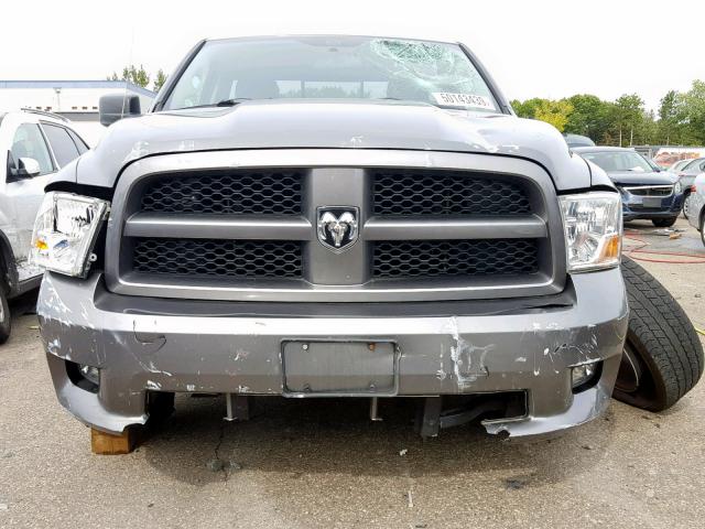 3C6JD6AT9CG196886 - 2012 DODGE RAM 1500 S GRAY photo 9