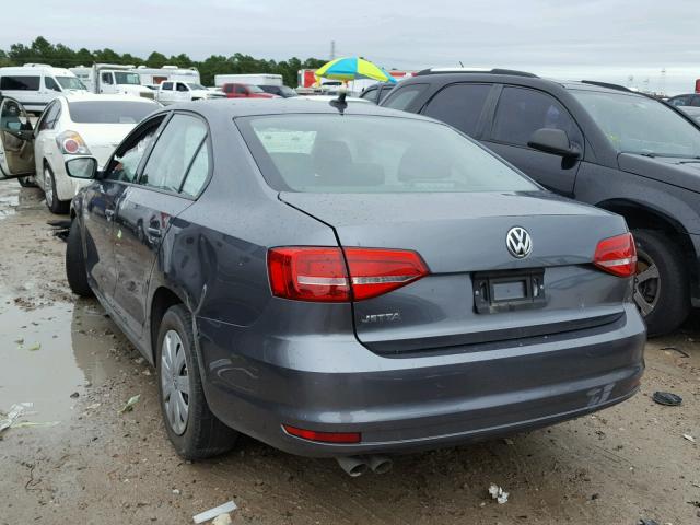 3VW2K7AJ6FM424207 - 2015 VOLKSWAGEN JETTA BASE 灰色 照片 3