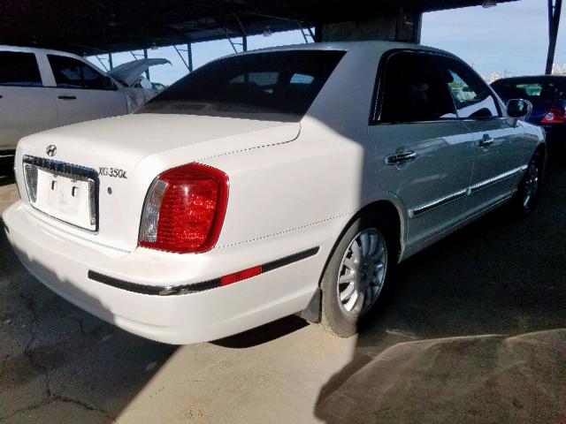 KMHFU45E24A353765 - 2004 HYUNDAI XG 350 WHITE photo 4