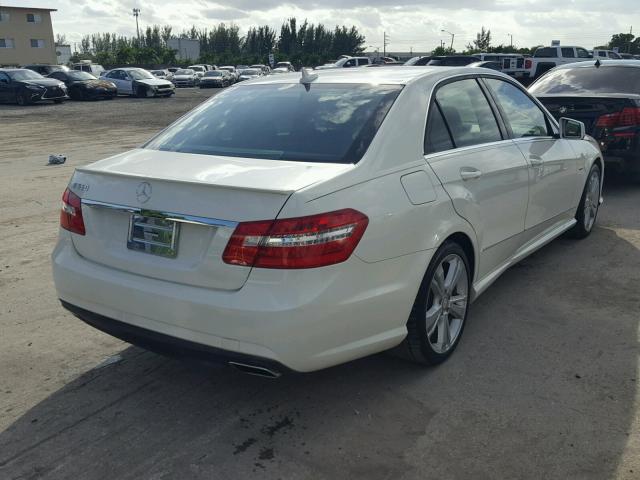 WDDHF5KB5CA536105 - 2012 MERCEDES-BENZ E 350 WHITE photo 4